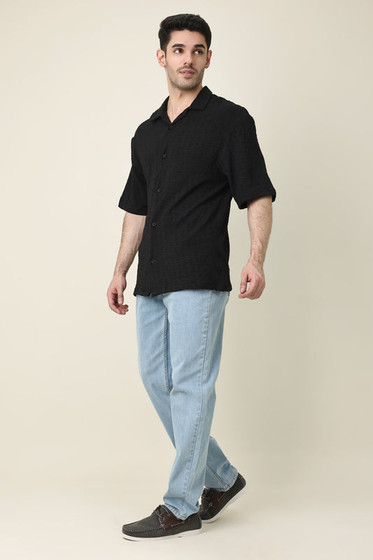 DENIM CUT BOTTOM-SKY/BLUE