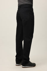 DENIM CUT BOTTOM-BLACK