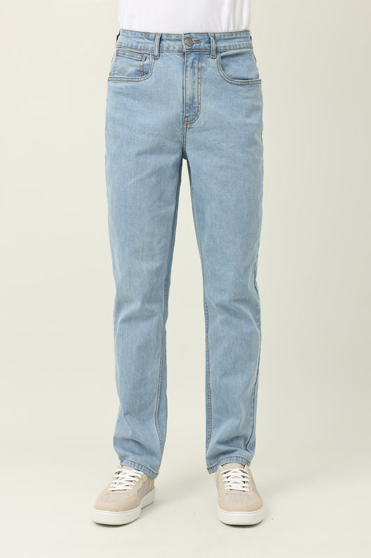 DENIM CUT BOTTOM-SKY/BLUE