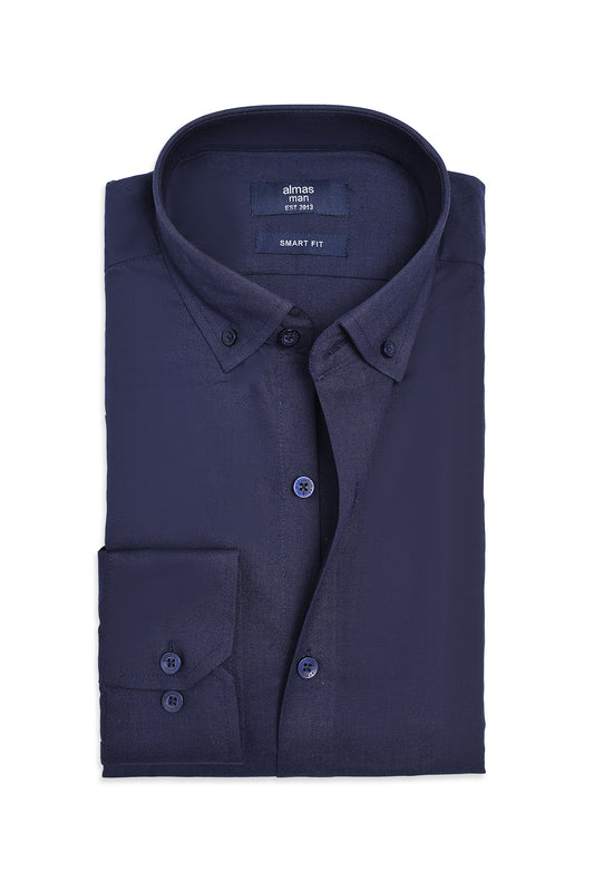 SMART WEAVE SHIRT-NAVY