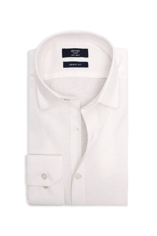 MICRO PATTERN OFFICE SHIRT-WHT