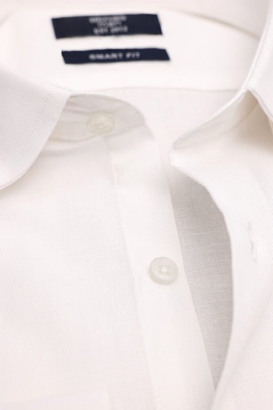 MICRO PATTERN OFFICE SHIRT-WHT