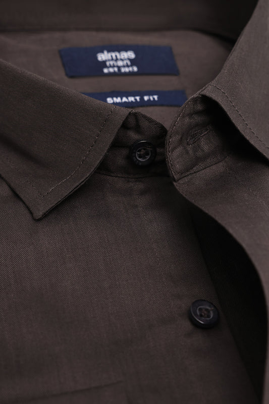 MICRO PATTERN OFFICE SHIRT-BLK