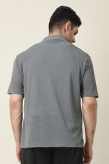 WAFFLE WEAVE SHIRT-GREY