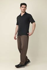 FLOW FABRIC CASUAL SHIRT-BLK