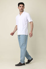 FLOW FABRIC CASUAL SHIRT-WHT