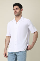 FLOW FABRIC CASUAL SHIRT-WHT