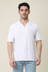 FLOW FABRIC CASUAL SHIRT-WHT