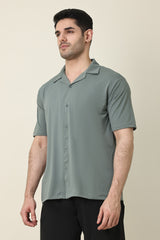 FLOW FABRIC CASUAL SHIRT-OLIVE