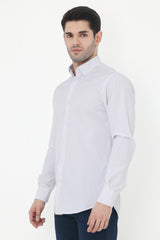 LUXE CRAFT MEN'S TAILORED SHIRT-WHITE-LINING