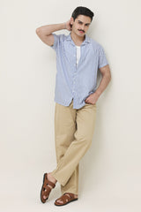 STRIPEHAVEN RESORT SHIRT-BLUE/WHT