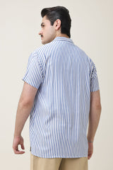 STRIPEHAVEN RESORT SHIRT-BLUE/WHT