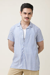 STRIPEHAVEN RESORT SHIRT-BLUE/WHT