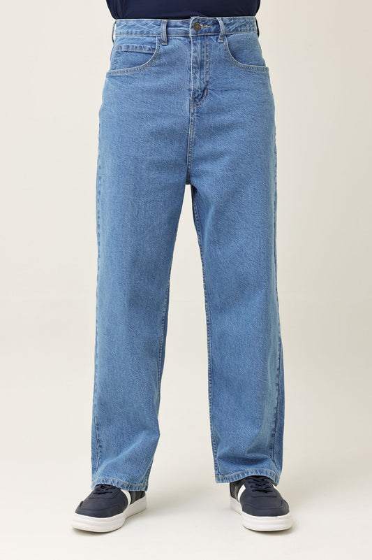 SEAMLESS TONE DENIM PANT-DENIM-BLUE