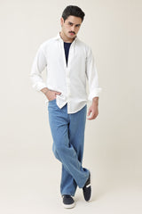SEAMLESS TONE DENIM PANT-DENIM-BLUE
