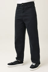 SEAMLESS TONE DENIM PANT-BLACK