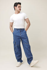 FUNCTION STACK CARGO JEANS-MID-BLUE