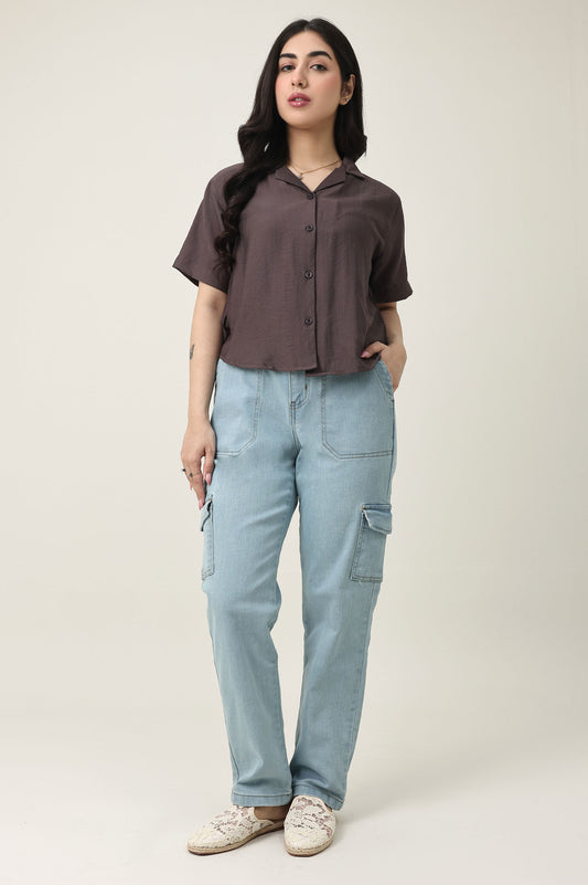 SOFT GENTLE TOUCH TOP-D/BRWN