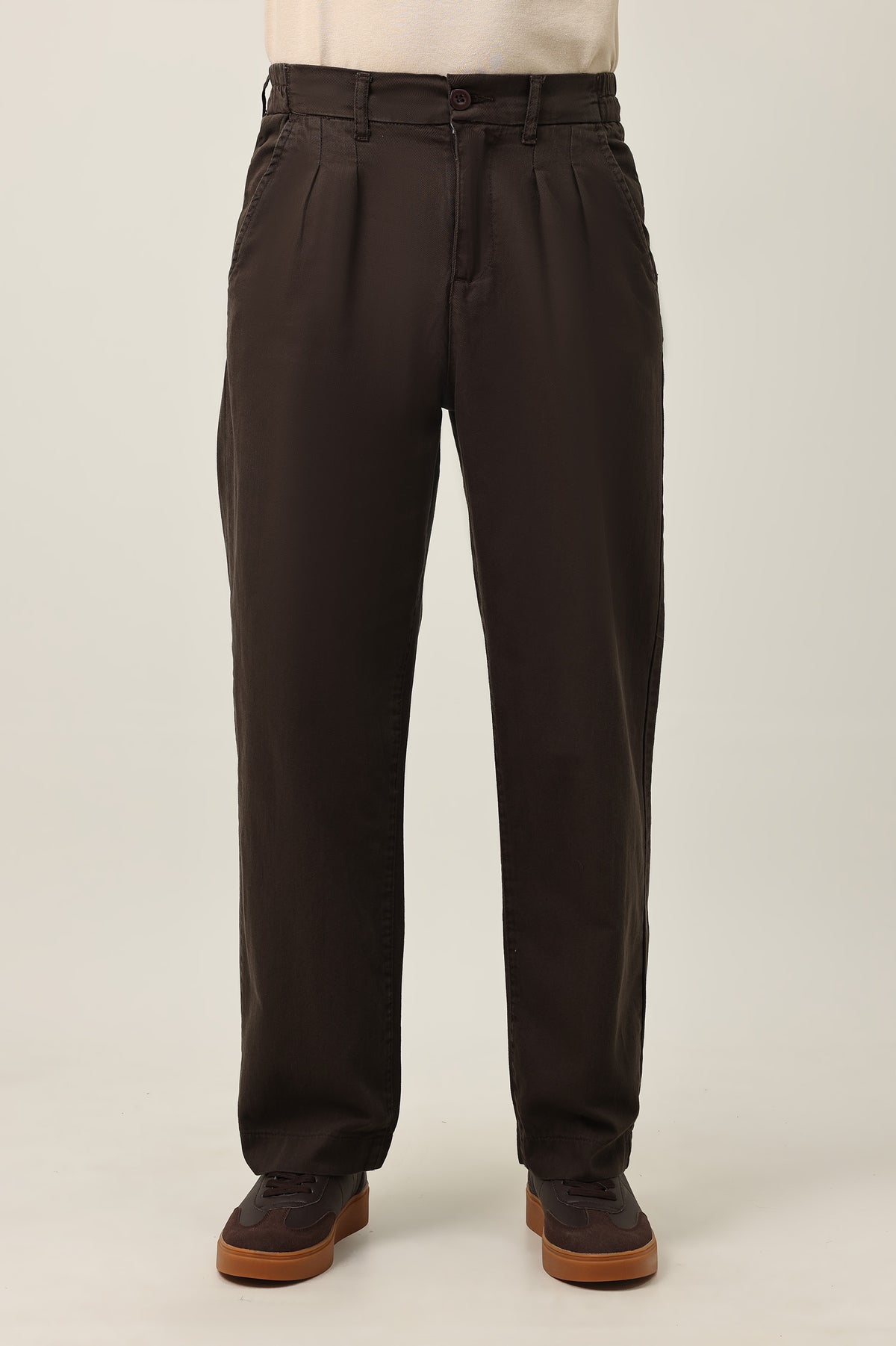 ELEGANT TAPER STRUCTURE PANT-COFFEE
