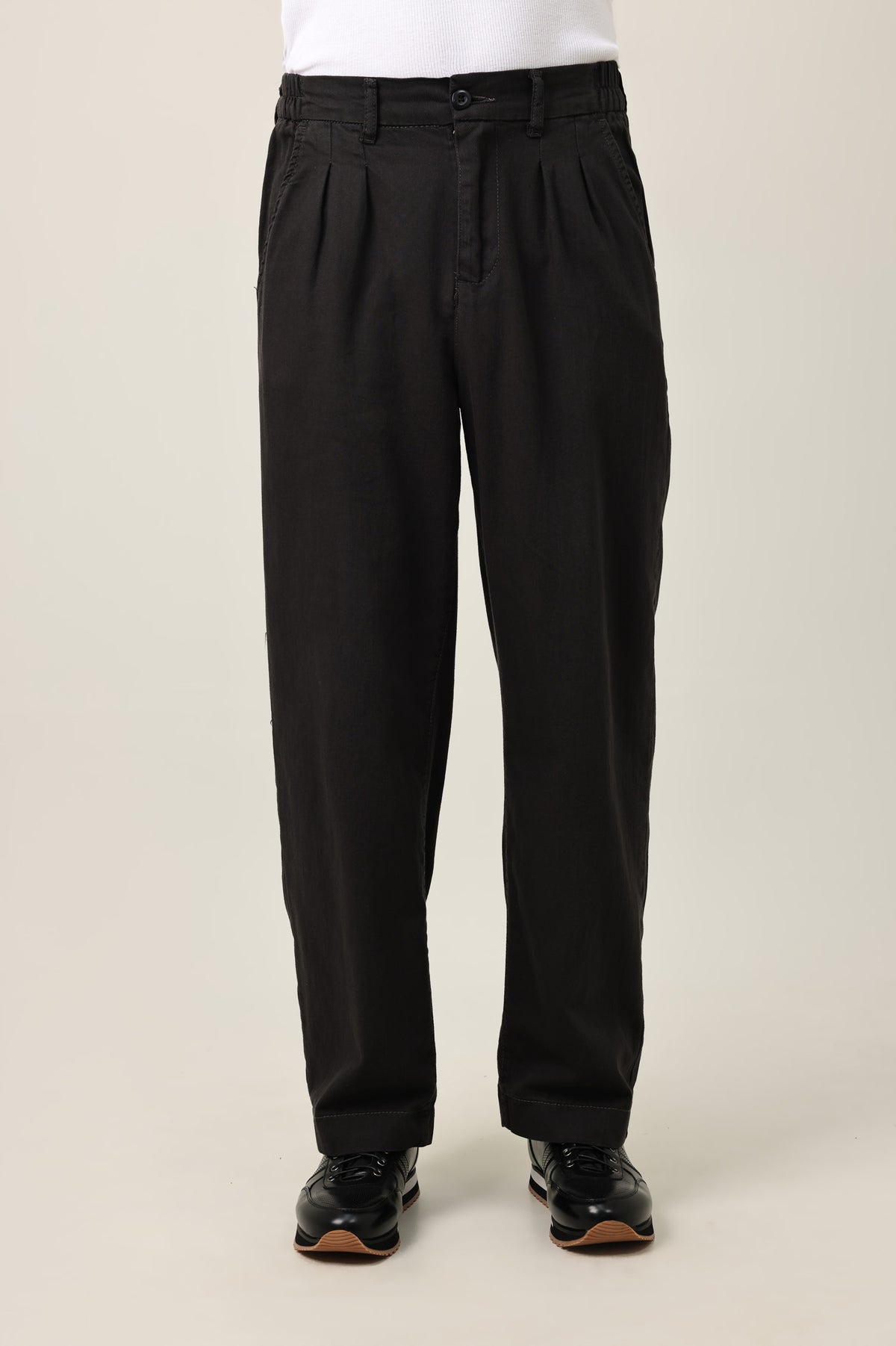 ELEGANT TAPER STRUCTURE PANT-DK/GREY