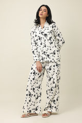 SPRING WHISPER CO-ORD SET-WHT/BLK