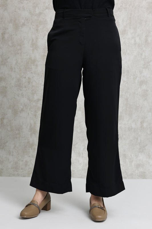 CLASSIC TAILORED ELEGANCE TROUSERS-BLACK