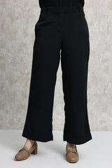 CLASSIC TAILORED ELEGANCE TROUSERS-BLACK
