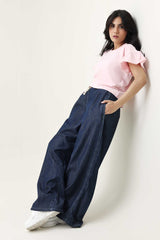 LOUNGE DENIM FLOW-DK-BLUE