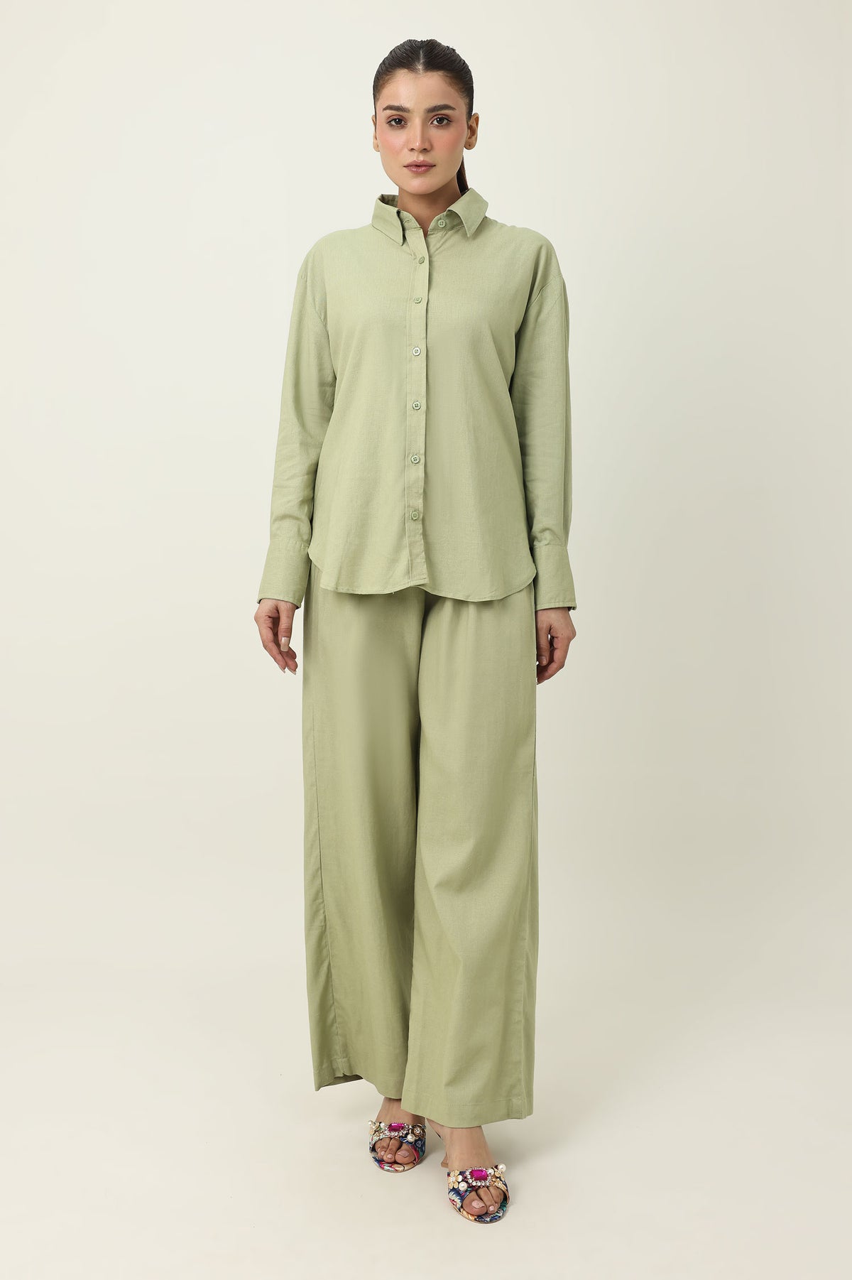 MODEST COMFORT CO_ORD SET-GREEN