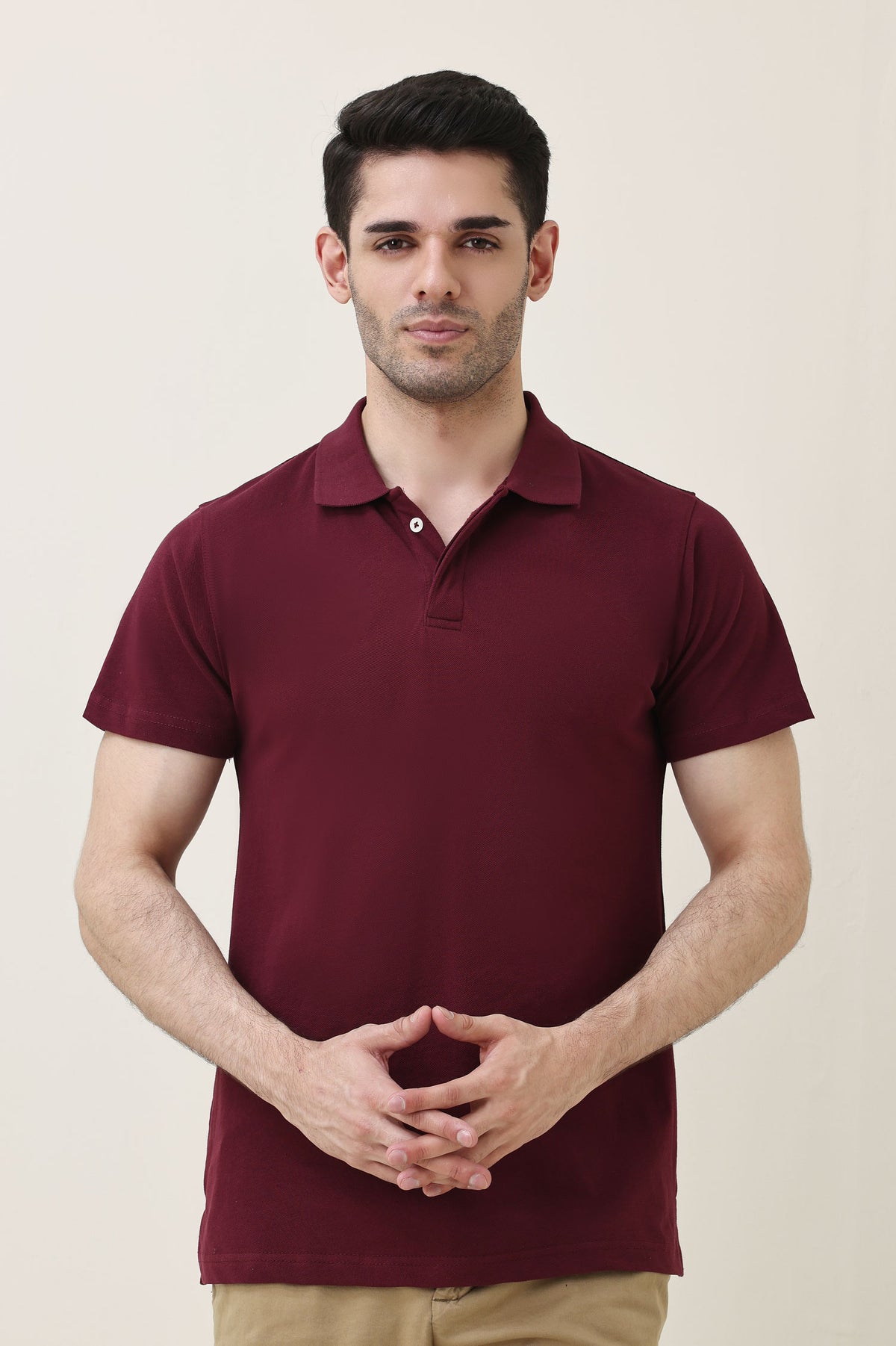 PRIMEWEAVE SOLID POLO-MAROON