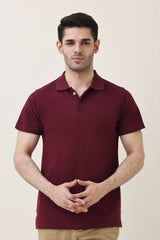 PRIMEWEAVE SOLID POLO-MAROON