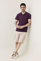 PRIMEWEAVE SOLID POLO-PURPLE