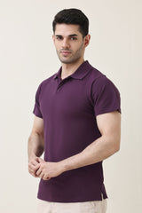 PRIMEWEAVE SOLID POLO-PURPLE