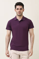 PRIMEWEAVE SOLID POLO-PURPLE