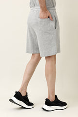 LOUNGE POLO SHORTS-LT/GREY