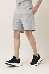 LOUNGE POLO SHORTS-LT/GREY