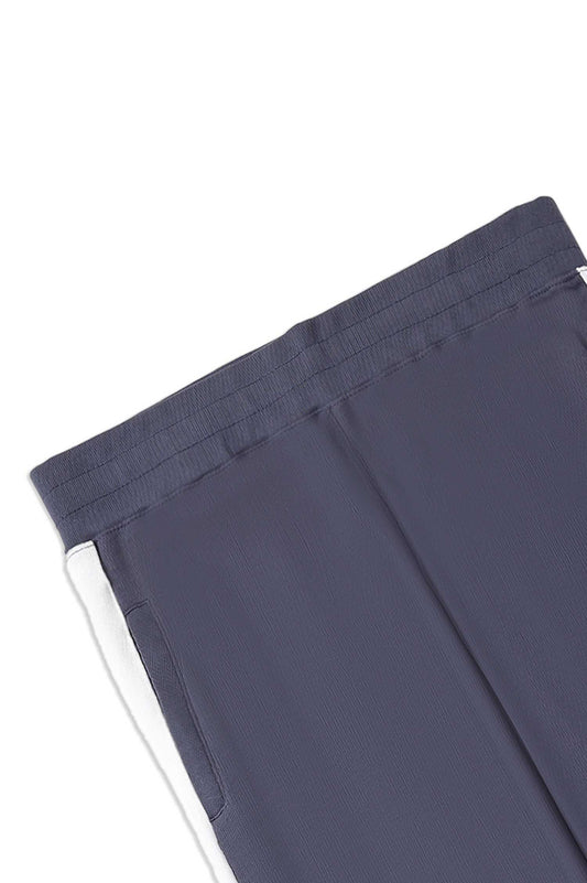 MELANGE JOGGER PANTS-DENIM-WHITE