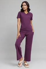 CLASSIC V-NECK TEE-PURPLE