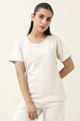 RIBCLASSIC TEE-BEIGE