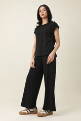 CALM EASE CASUAL TOP-BLACK