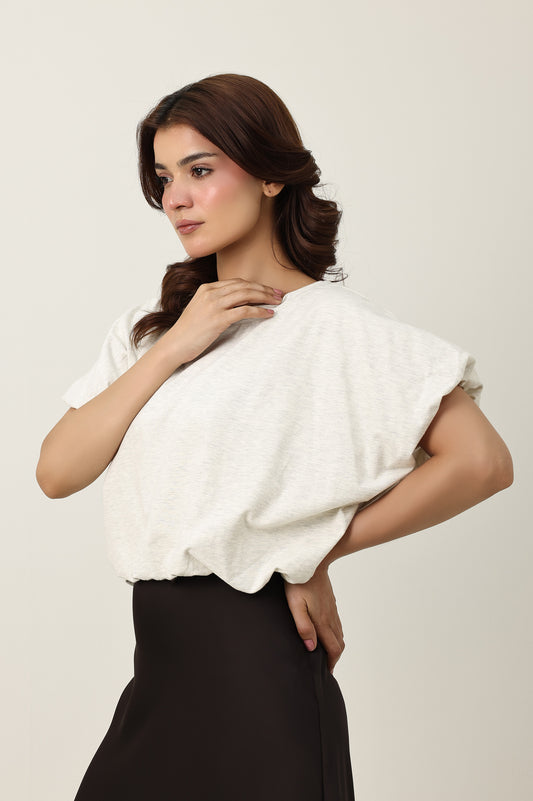 EASY FIT TOP-OATMEAL