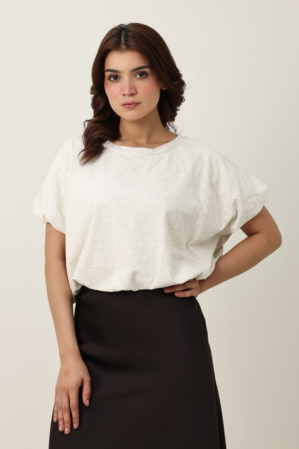 EASY FIT TOP-OATMEAL