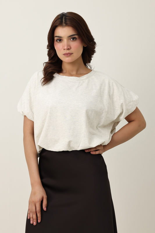 EASY FIT TOP-OATMEAL