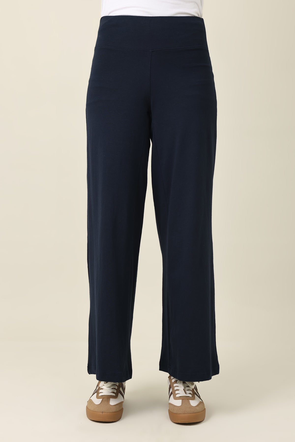 PURE COMFORT WIDE TROUSER-NAVY