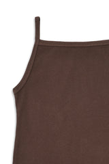 SQUARE-NECK CAMISOLE-COFFEE
