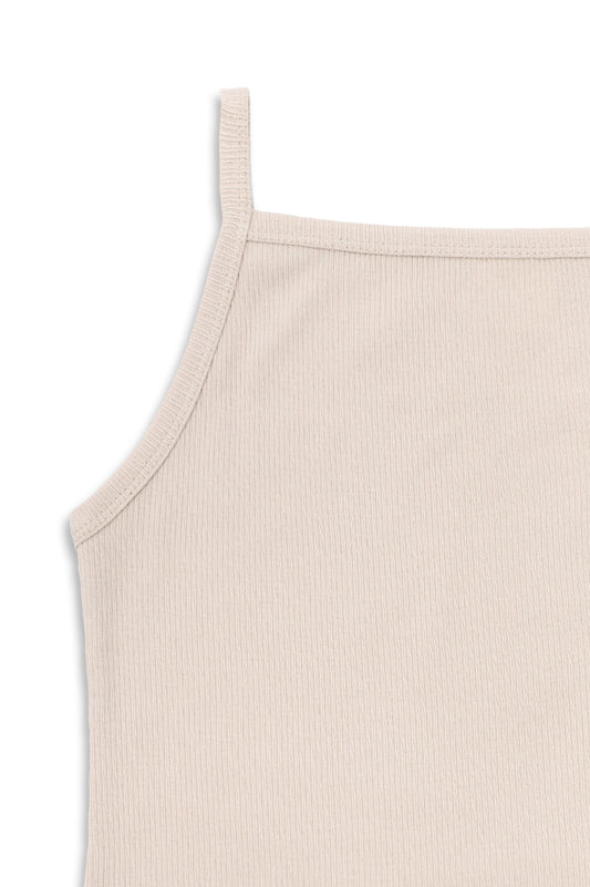 SQUARE-NECK CAMISOLE-BEIGE