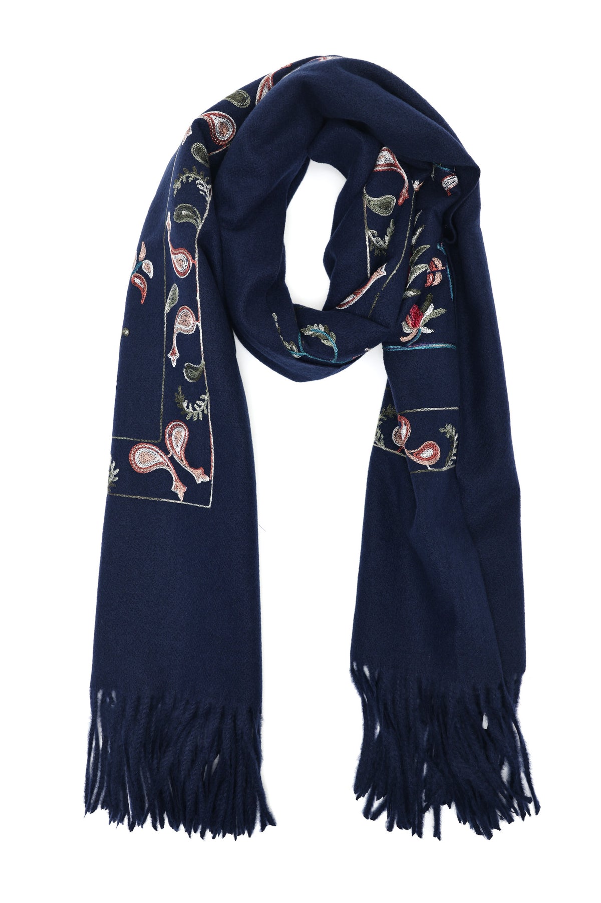 ARTISTIC FLORAL EMBROIDERY SCARF
