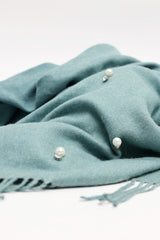 PEARL ACCENT FRINGE SCARF