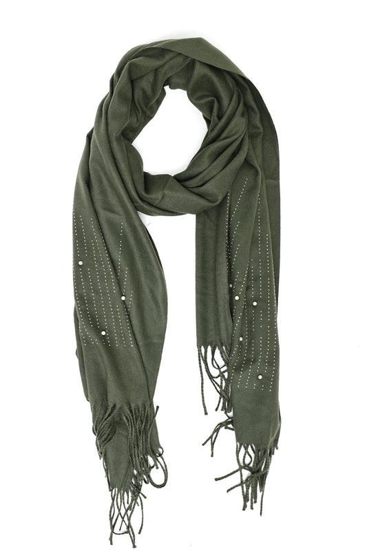 EMBELLISHED WOOLEN SCARF