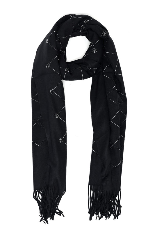 ELEGANT GEOMETRIC STUDDED SCARF